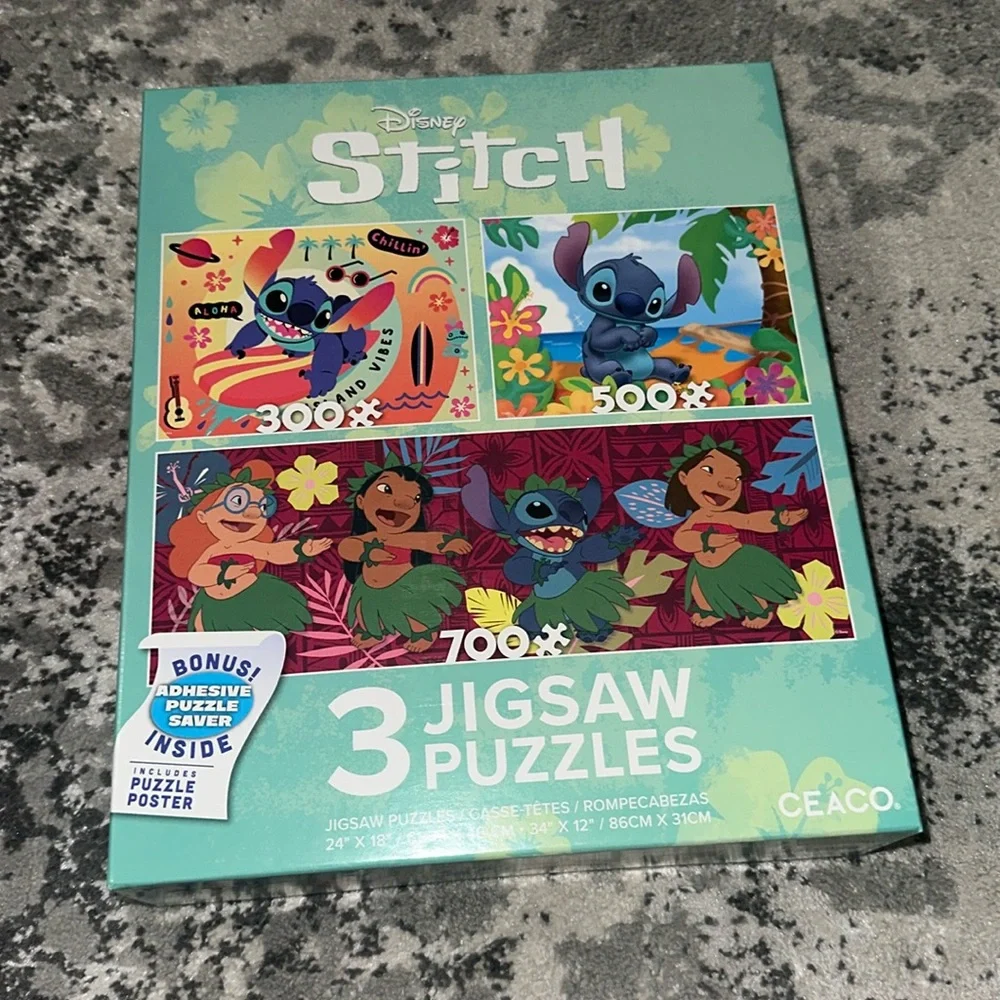 CEACO Disney Stitch three puzzle pack
